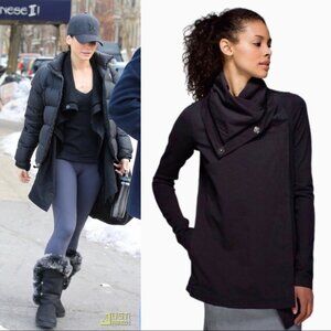 Rare LULULEMON Savasana Black Wrap Cardigan Jacket